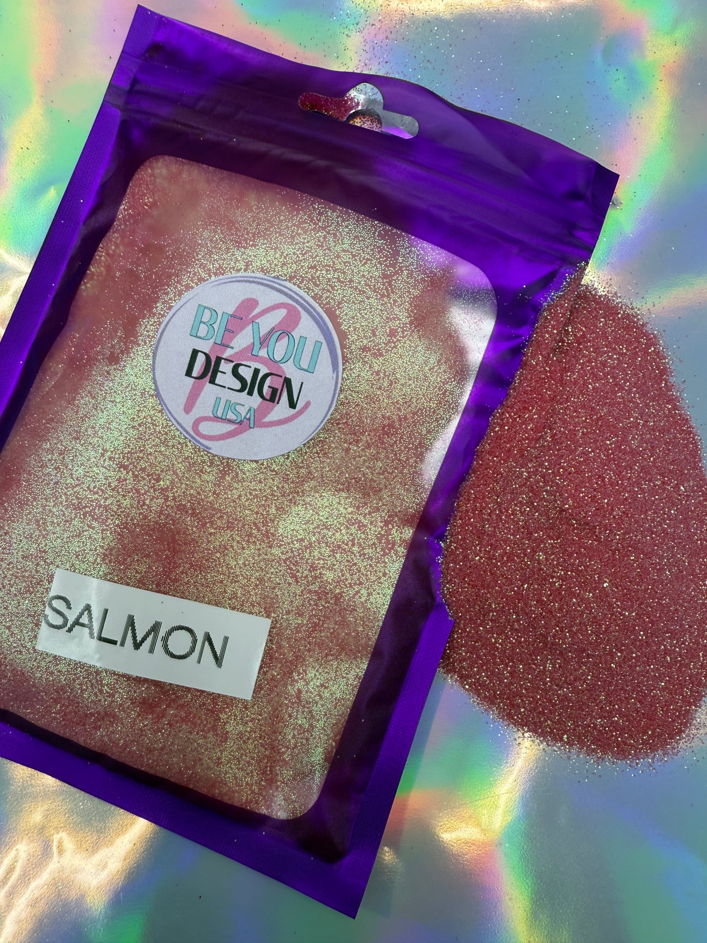 Salmon glitter fino