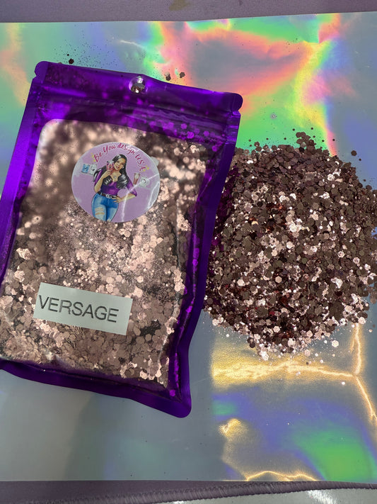 VERSAJE glitter chunky metálico