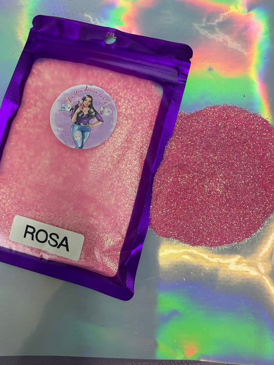 Rosa glitter fino
