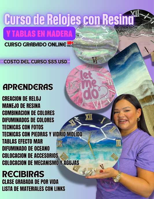 Curso de Relojes y tablas de madera