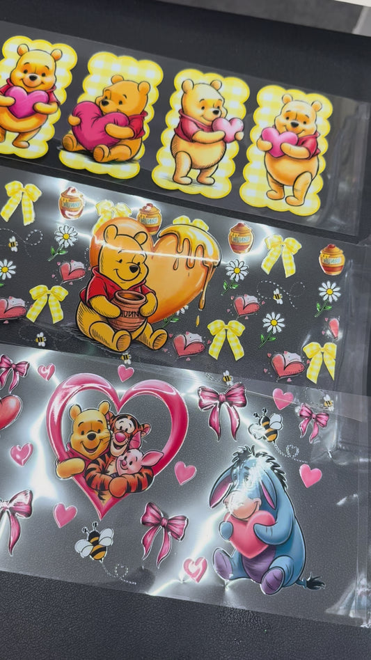 UV DTF Vasos Winnie Pooh 16 oz