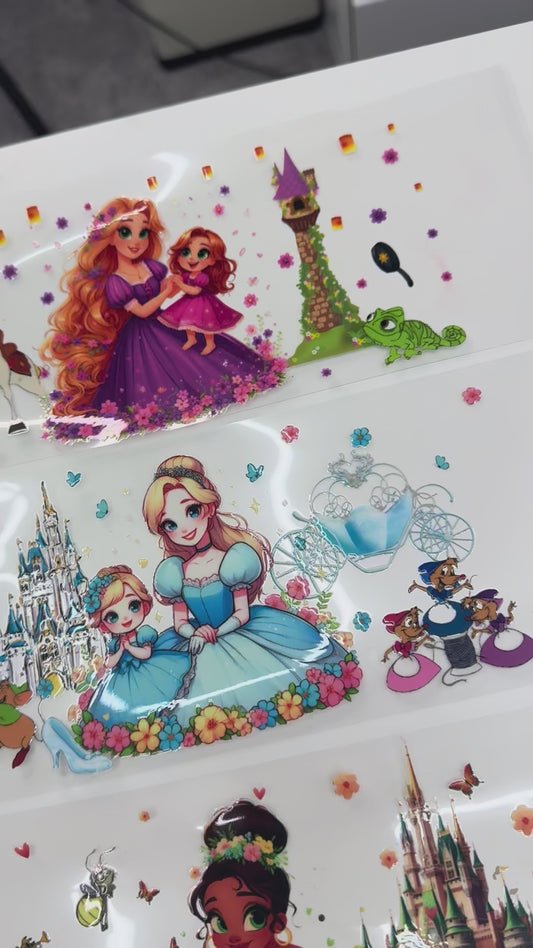 UV DTF Princess vaso 16 oz